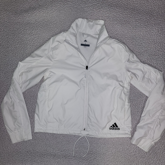 Adidas Women's White Coat , With Black Logo - Picture 12 of 16